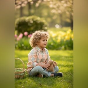 Janie and Jack Pastel Plaid Shirt & Mint Pants